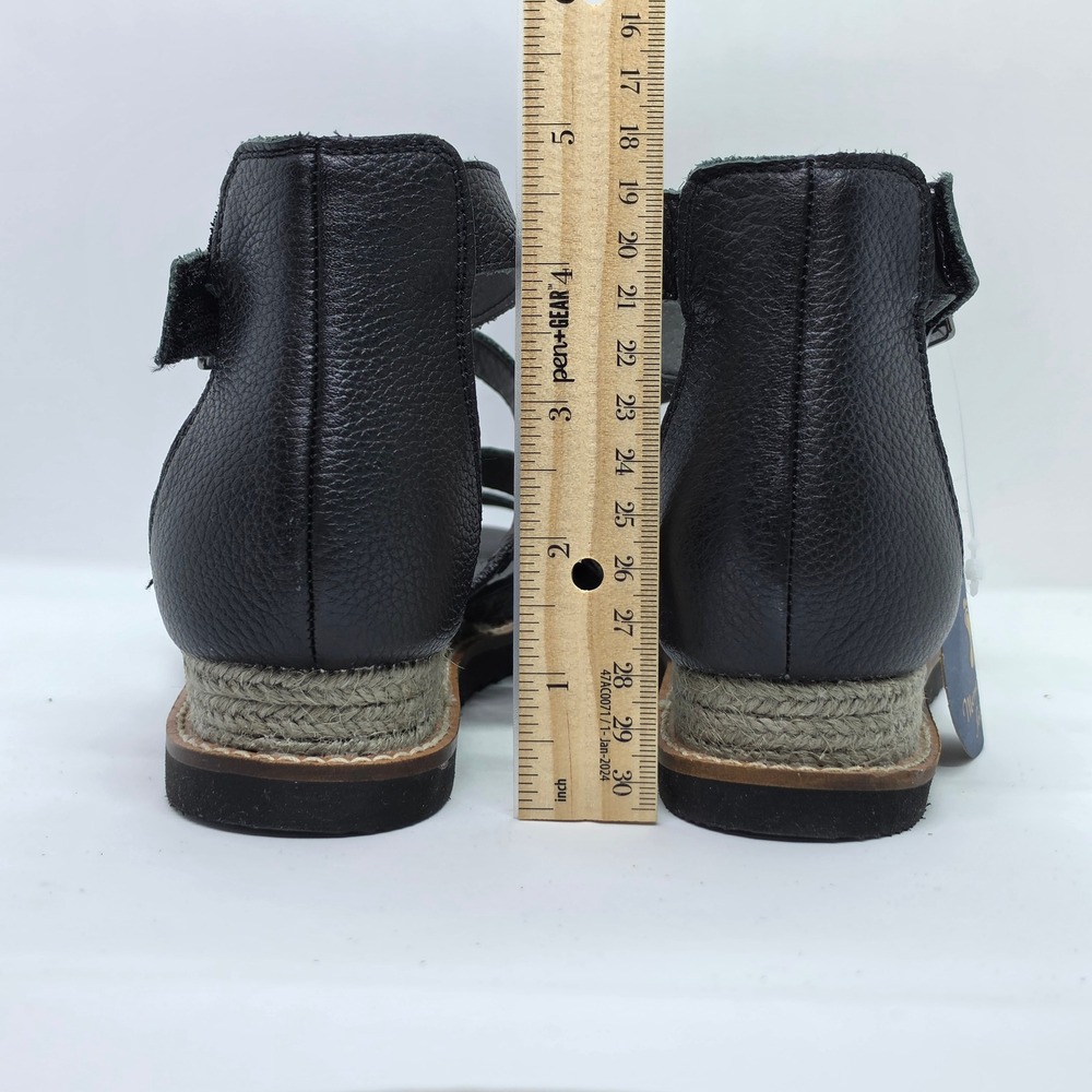 JBU by Jambu Riviera Black Leather Strappy Wedge Sandals JB17RIV01 Womens 6M - Picture 3 of 10
